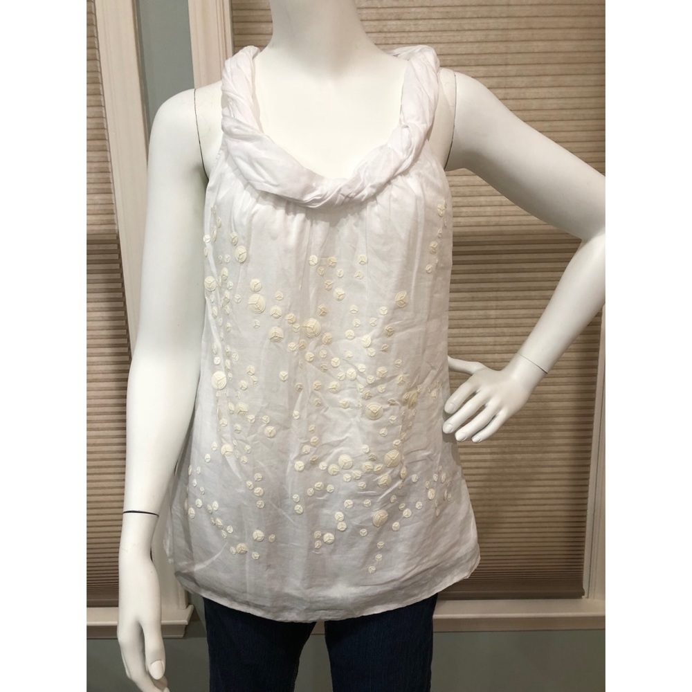 Ann Taylor Loft Rolled Neck Sleeveless Blouse.